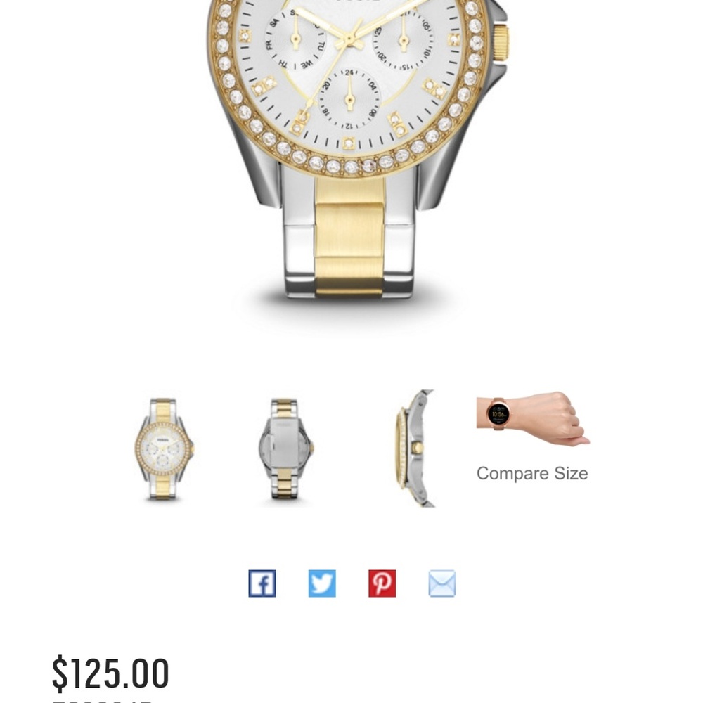 FOSSIL Riley Multifunction Two Tone Watch - Picture 6 of 6